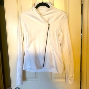 Lululemon white asymmetrical jacket. Size 10